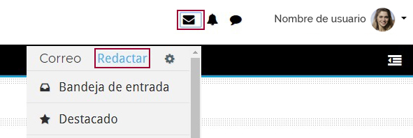 Menú de mensajería
